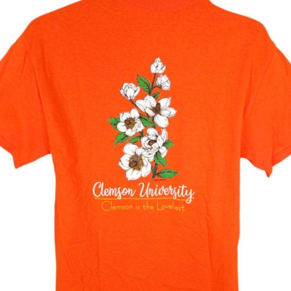 Clemson Tigers T Shirt Mens Size Medium Orange NCAA University The Loveliest